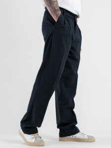 IMPERIAL Pantalone da abito baggy PD3MJBQ Navy (3)