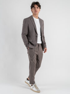 IMPERIAL Pantalone da abito chinos con catena rimovibile PB51JCH Moro