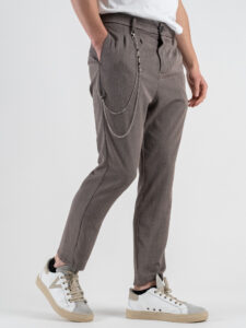 IMPERIAL Pantalone da abito chinos con catena rimovibile PB51JCH Moro (3)