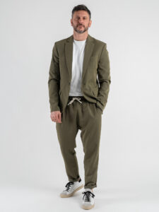 IMPERIAL Pantalone da abito con gamba morbida e coulisse in vita PC8QJBQ Army (1)