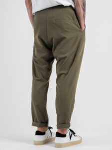 IMPERIAL Pantalone da abito con gamba morbida e coulisse in vita PC8QJBQ Army (5)