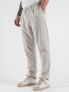 IMPERIAL Pantalone da abito con gamba morbida e coulisse in vita PC8QJBQ Beige (2)