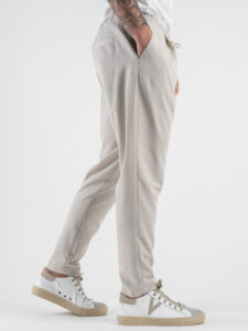 IMPERIAL Pantalone da abito con gamba morbida e coulisse in vita PC8QJBQ Beige (4)