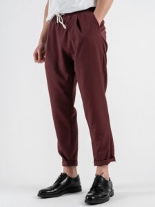IMPERIAL Pantalone da abito con gamba morbida e coulisse in vita PC8QJBQ Indian red (2)