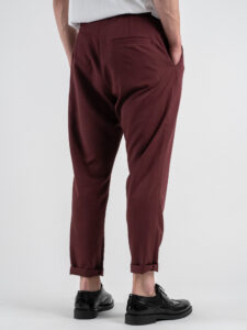 IMPERIAL Pantalone da abito con gamba morbida e coulisse in vita PC8QJBQ Indian red (5)