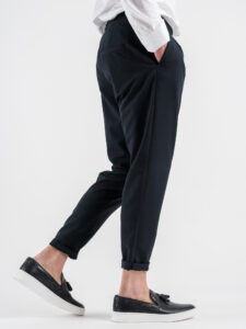 IMPERIAL Pantalone da abito con gamba morbida e coulisse in vita PC8QJBQ Navy (1)