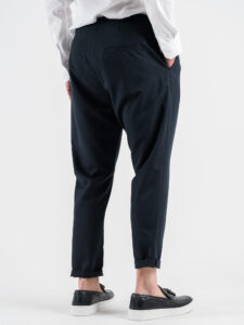 IMPERIAL Pantalone da abito con gamba morbida e coulisse in vita PC8QJBQ Navy (2)