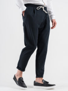 IMPERIAL Pantalone da abito con gamba morbida e coulisse in vita PC8QJBQ Navy (5)