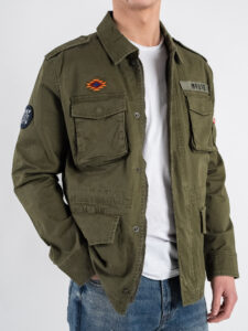 IMPURE Giacchetta sahariana leggere con pacht FISHER03 Militare (1)