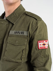 IMPURE Giacchetta sahariana leggere con pacht FISHER03 Militare (3)