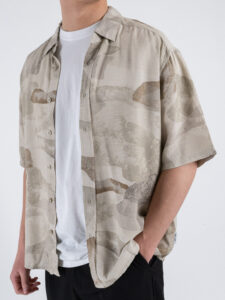 ONLY&SONS Camicia a mezza manica in fantasia BUD 220228390 Chinchilla (3)