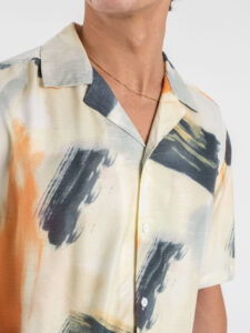 ONLY&SONS Camicia a mezza manica in fantasia DASH 22033481 Egret (5)