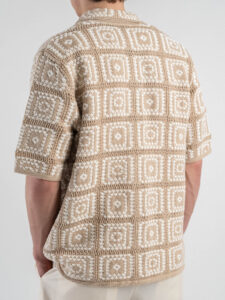 ONLY&SONS Camicia crochet a mezza manica BART 22033329 Silver Lining (1)