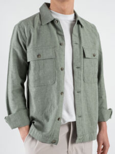 ONLY&SONS Camicia sportiva con colletto e tasche frontali KENNET 22019758 Swamp (2)
