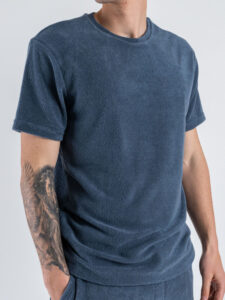 ONLY&SONS Coordinato over in spugna con T-shirt + Bermuda HELLAS Vintage Indigo (3)