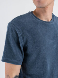 ONLY&SONS Coordinato over in spugna con T-shirt + Bermuda HELLAS Vintage Indigo (4)