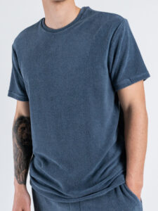 ONLY&SONS Coordinato over in spugna con T-shirt + Bermuda HELLAS Vintage Indigo (5)