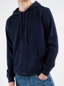 ONLY&SONS Felpa con cappuccio garzata DAVID 22031915 Evening Blue (3)