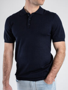 ONLY&SONS Polo basica in viscosa a mezza manica WYLER 22022219 Dark Navy 1 (5)