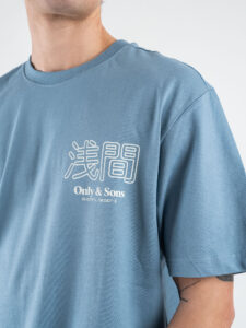 ONLY&SONS T-shirt con stampa sul retro MOUNTAIN 22033553 Spring Lake (6)