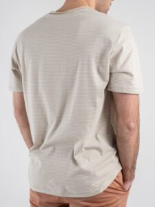 ONLY&SONS T-shirt rigata a taglio vivo con taschino frontale BALE 22025680 Cloud Dancer (3)