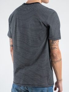 ONLY&SONS T-shirt rigata a taglio vivo con taschino frontale BALE 22025680 Dark Navy (1)
