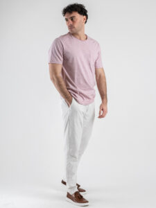 ONLY&SONS T-shirt rigata a taglio vivo con taschino frontale BALE 22025680 Kepse Lilac (2)