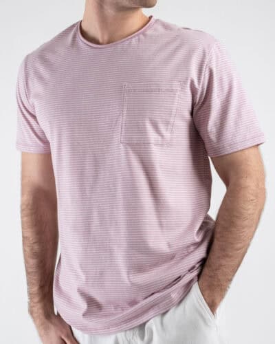 ONLYSONS T shirt rigata a taglio vivo con taschino frontale BALE 22025680 Kepse Lilac 4 Nuovi Arrivi