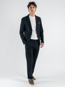 OVER-D Abito con giacca due bottoni + pantalone taglio sartoriale OC1S2S5A05 Blu (1)