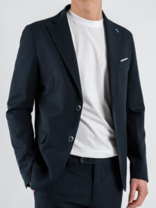 OVER-D Abito con giacca due bottoni + pantalone taglio sartoriale OC1S2S5A05 Blu (2)