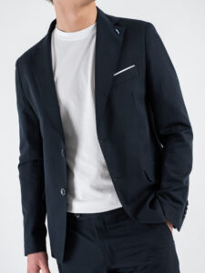 OVER-D Abito con giacca due bottoni + pantalone taglio sartoriale OC1S2S5A05 Blu (3)