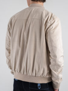 OVER-D Bomber eco-dainetto con elastico sui polsi e sul fondo OC1S2S5J04 Beige (4)