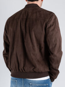 OVER-D Bomber eco-dainetto con elastico sui polsi e sul fondo OC1S2S5J04 Moro (1)