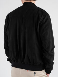OVER-D Bomber eco-dainetto con elastico sui polsi e sul fondo OC1S2S5J04 Nero (4)