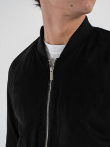 OVER-D Bomber eco-dainetto con elastico sui polsi e sul fondo OC1S2S5J04 Nero (6)