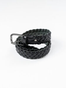 OVER-D Cintura intrecciata in pelle Z12 Nero