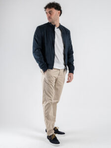 OVER-D Giubbino biker in eco-dainetto OC1S2S5J07 Blu (3)