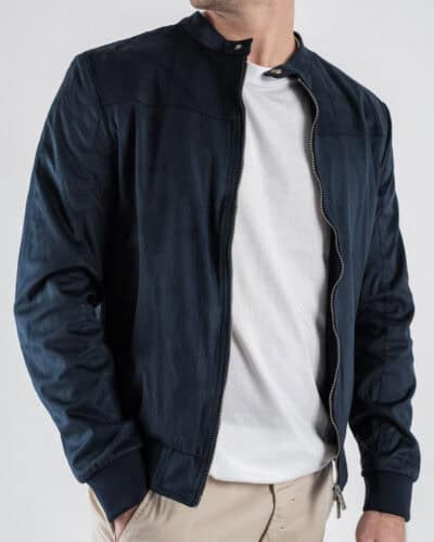 OVER D Giubbino biker in eco dainetto OC1S2S5J07 Blu 4 Nuovi Arrivi