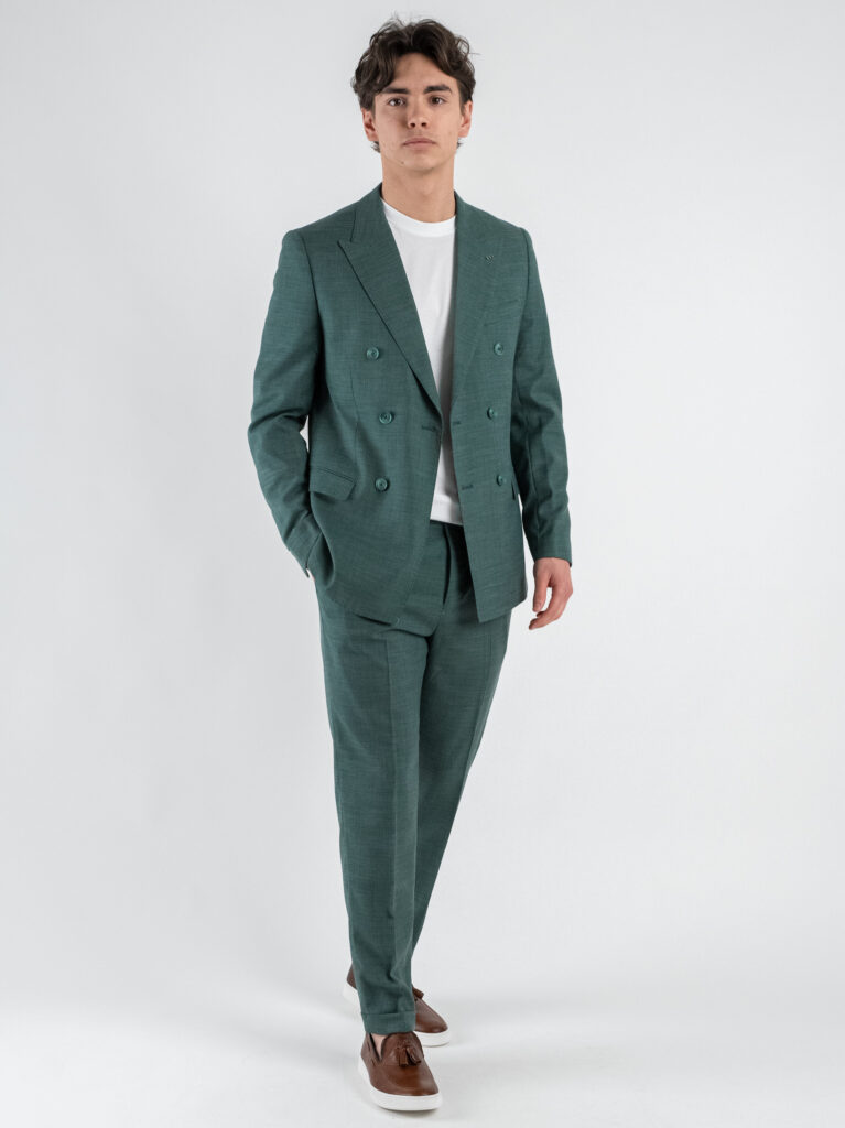 SEINSE Abito leggero con giacca doppiopetto pantalone chinos ABE45 Verde 1 Abiti