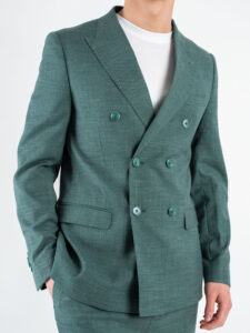 SEINSE Abito leggero con giacca doppiopetto + pantalone chinos ABE45 Verde (4)