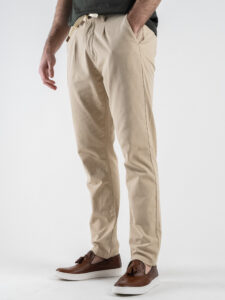 SEINSE Pantalone con coulisse in misto lino PSE1342 Beige (2)