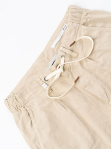 SEINSE Pantalone con coulisse in misto lino PSE1342 Beige (3)