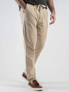 SEINSE Pantalone con coulisse in misto lino PSE1342 Beige (3)