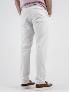 SEINSE Pantalone con coulisse in misto lino PSE1342 Bianco (1)