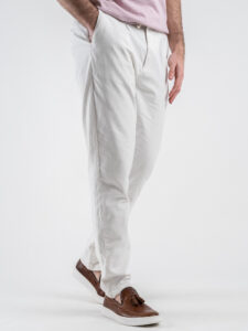 SEINSE Pantalone con coulisse in misto lino PSE1342 Bianco (3)