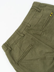 SEINSE Pantalone con coulisse in misto lino PSE1342 Militare (1)