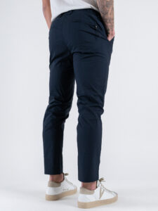 SEINSE Pantalone da abito con elastico in vita in tessuto tecnico PSE1401 Blu Navy (1)