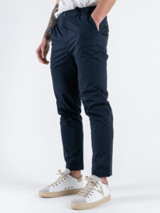 SEINSE Pantalone da abito con elastico in vita in tessuto tecnico PSE1401 Blu Navy (2)