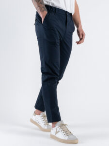 SEINSE Pantalone da abito con elastico in vita in tessuto tecnico PSE1401 Blu Navy (3)