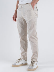 SEINSE Pantalone da abito con elastico in vita in tessuto tecnico PSE1401 Perla (2)